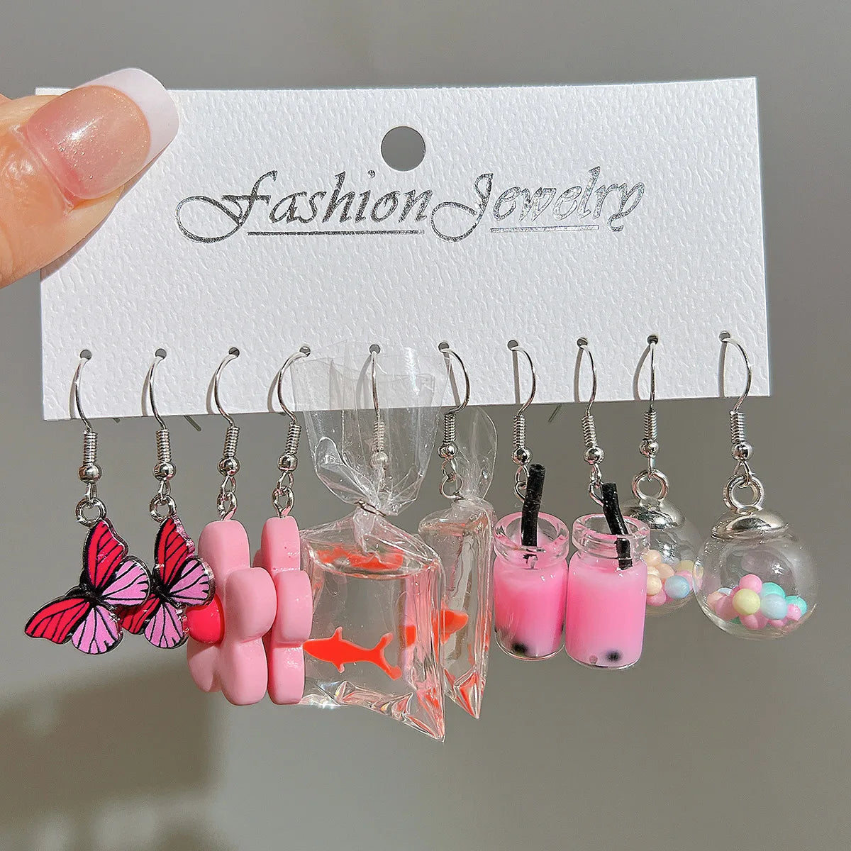 Candy Color Acrylic Small Earrings (Sets)