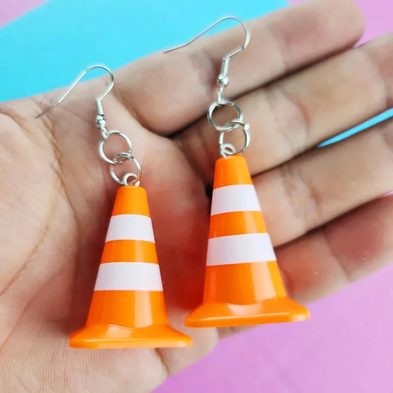 Traffic Cone Earrings