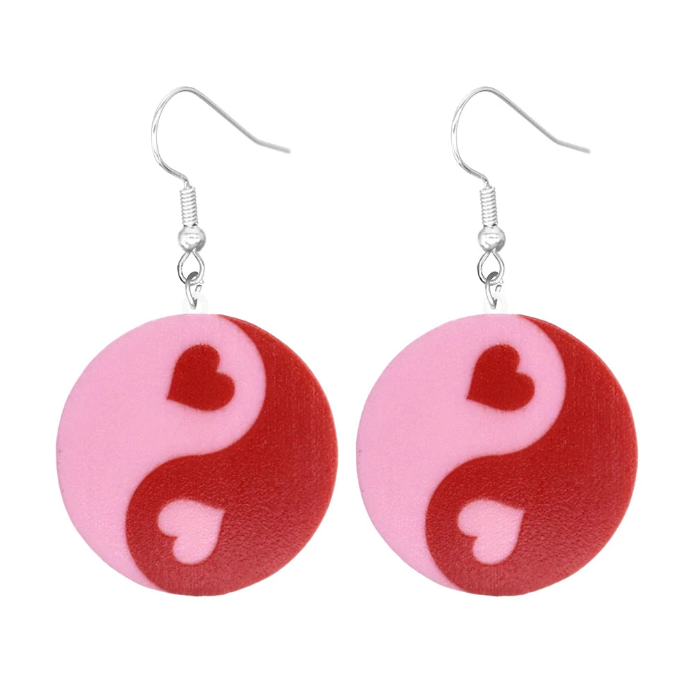 Pink Y2K Acrylic Earrings (Individual Pairs)