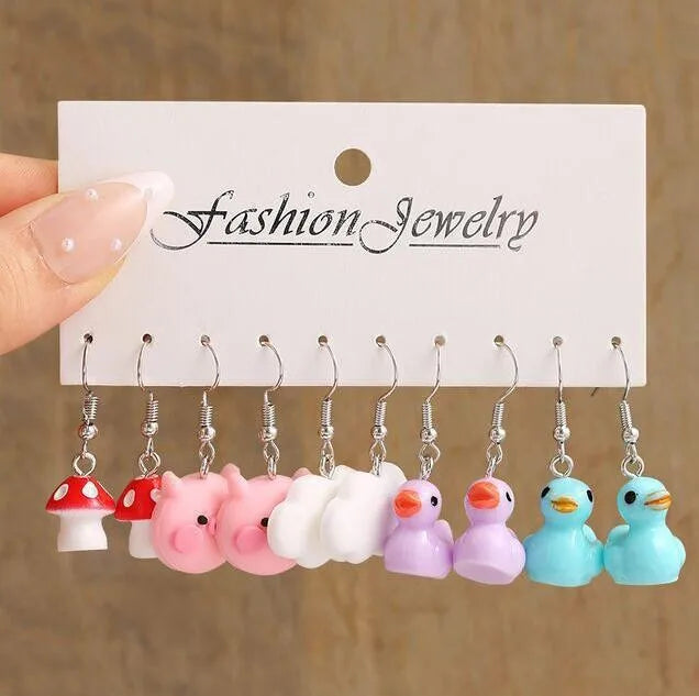 Candy Color Acrylic Small Earrings (Sets)