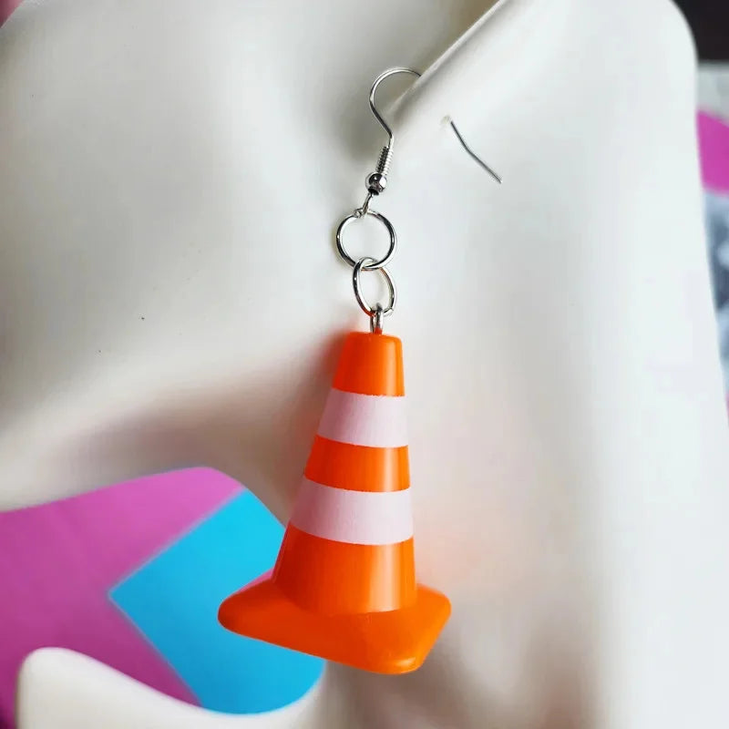 Traffic Cone Earrings