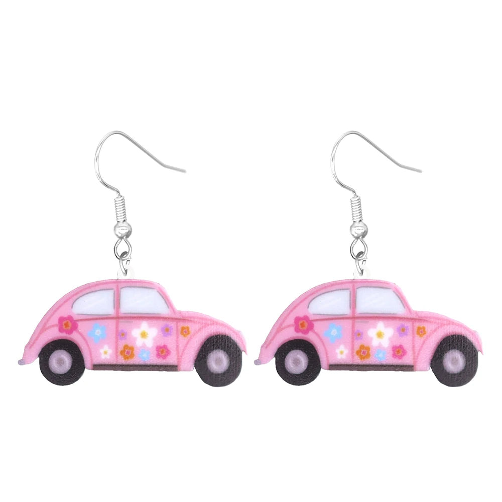 Pink Y2K Acrylic Earrings (Individual Pairs)