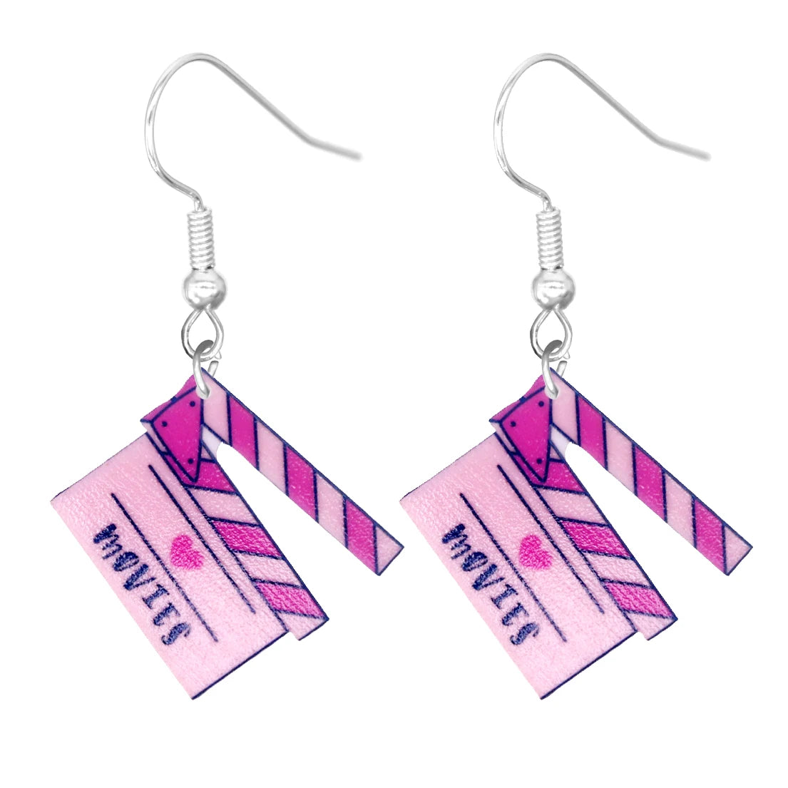Pink Acrylic Earrings (individual Pairs)