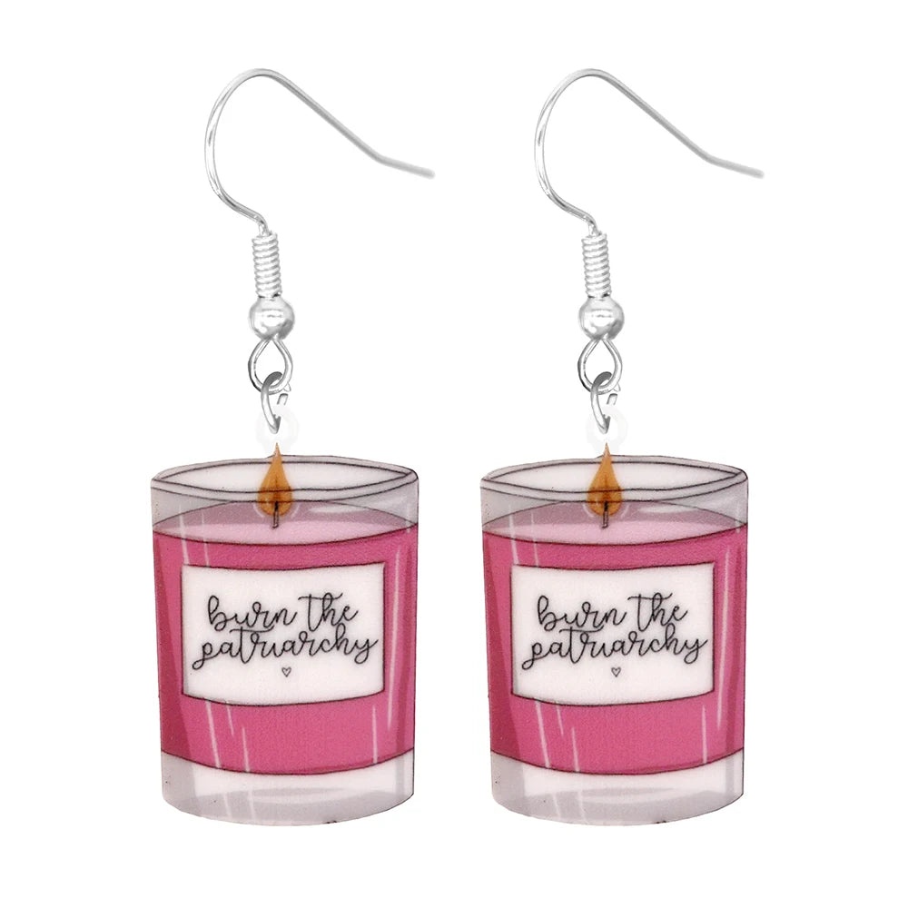 Pink Y2K Acrylic Earrings (Individual Pairs)