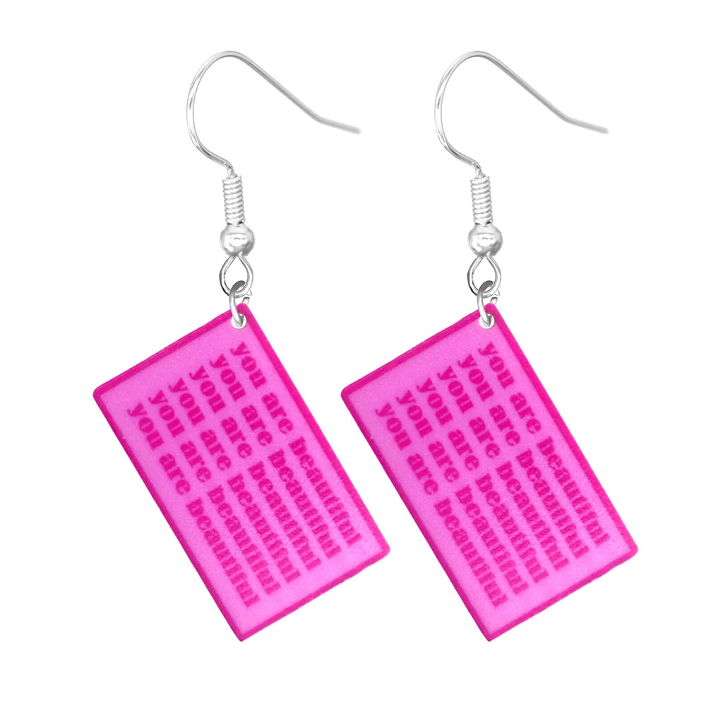 Pink Y2K Acrylic Earrings (Individual Pairs)