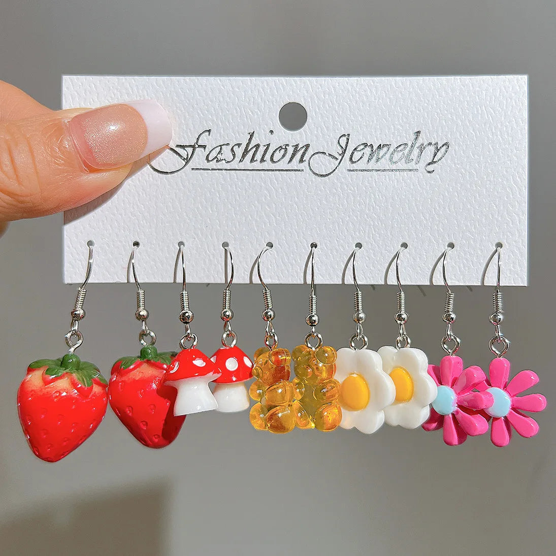 Candy Color Acrylic Small Earrings (Sets)