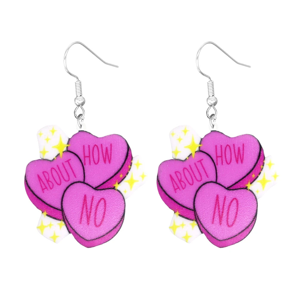 Pink Y2K Acrylic Earrings (Individual Pairs)