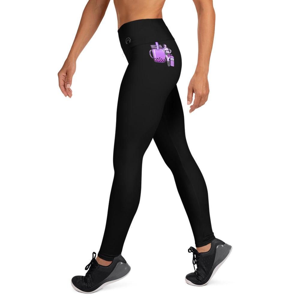 Taro Milk Tea Babe Black Yoga Leggings