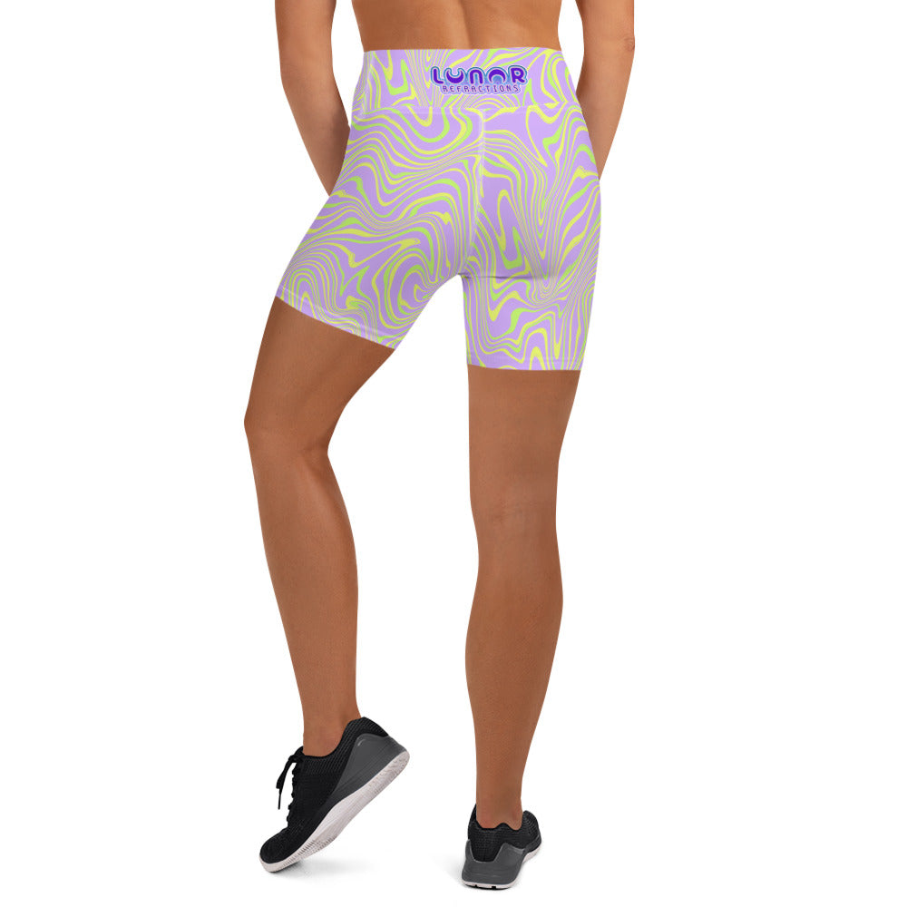 Liquid Lavender Yoga Shorts