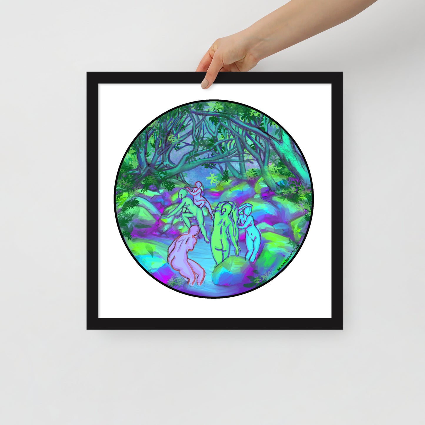 Neon Nymphaea Framed poster