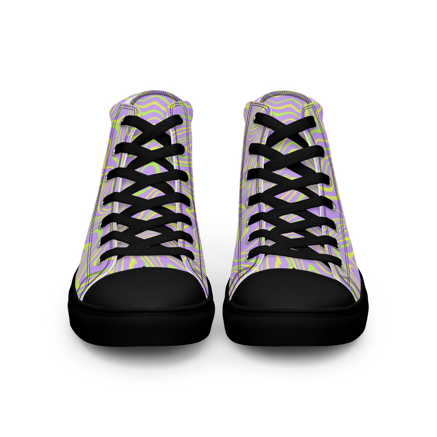 Liquid Lavender high top canvas shoes (Men’s Sizing)