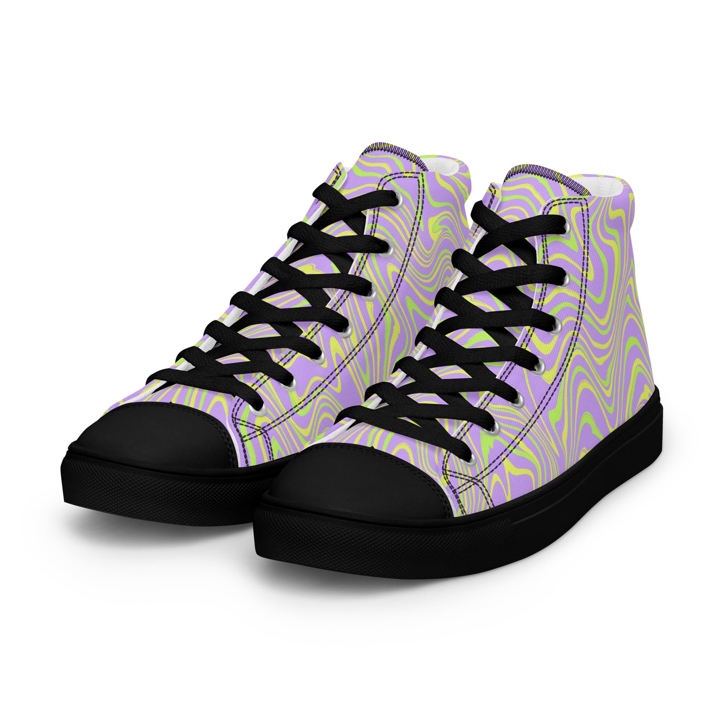 Liquid Lavender high top canvas shoes (Men’s Sizing)