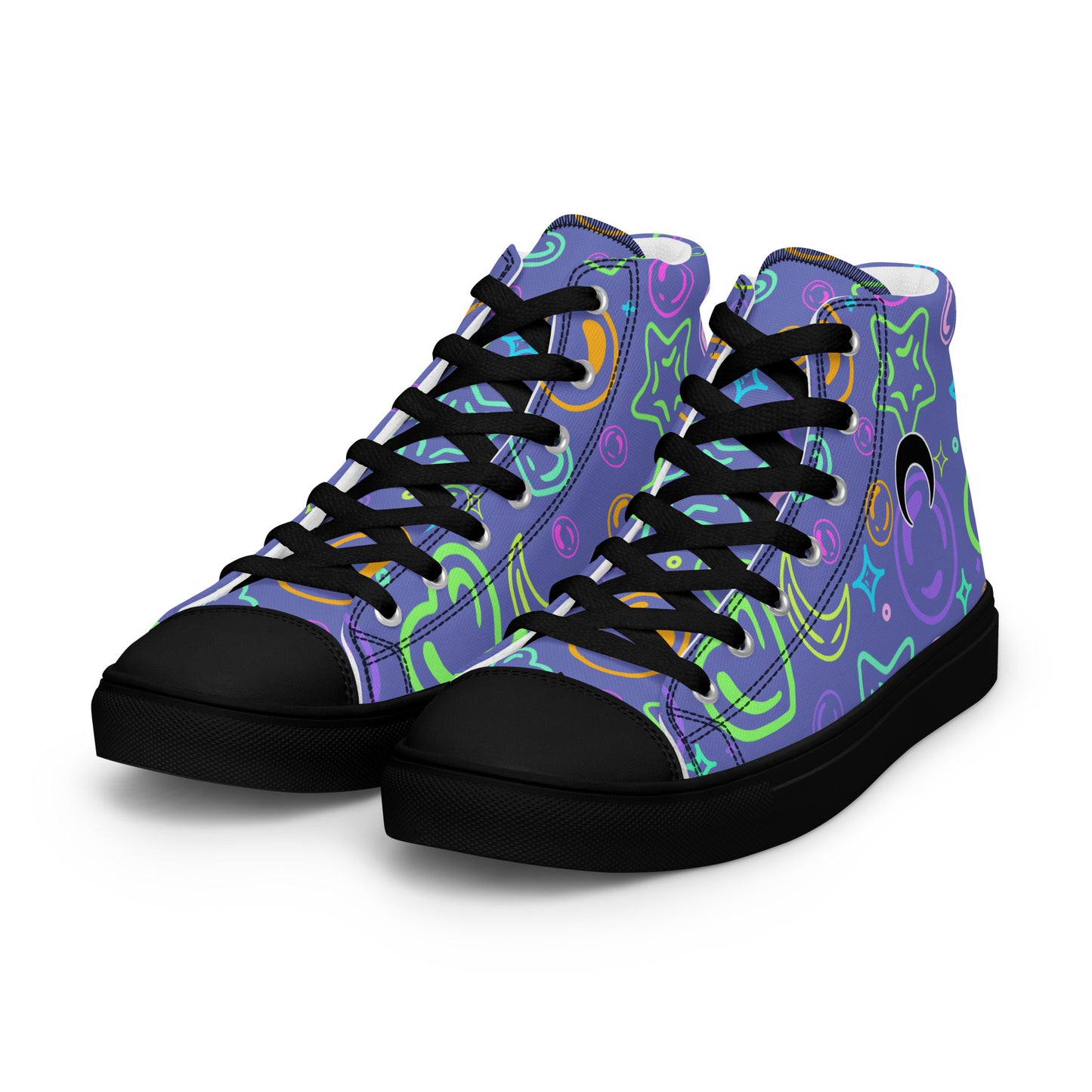 Sour Grape Bubbles high top canvas shoes (Men’s Sizing)