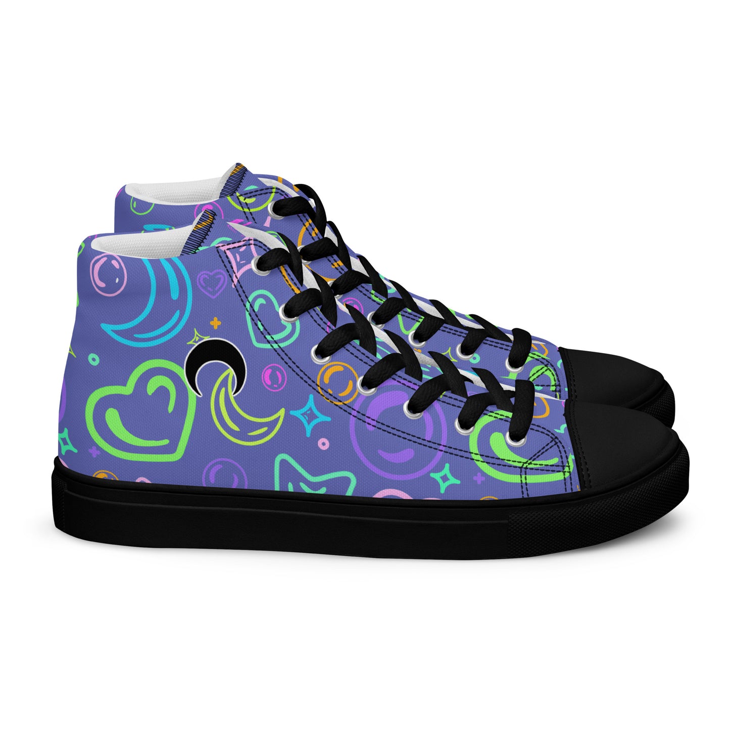 Sour Grape Bubbles high top canvas shoes (Men’s Sizing)