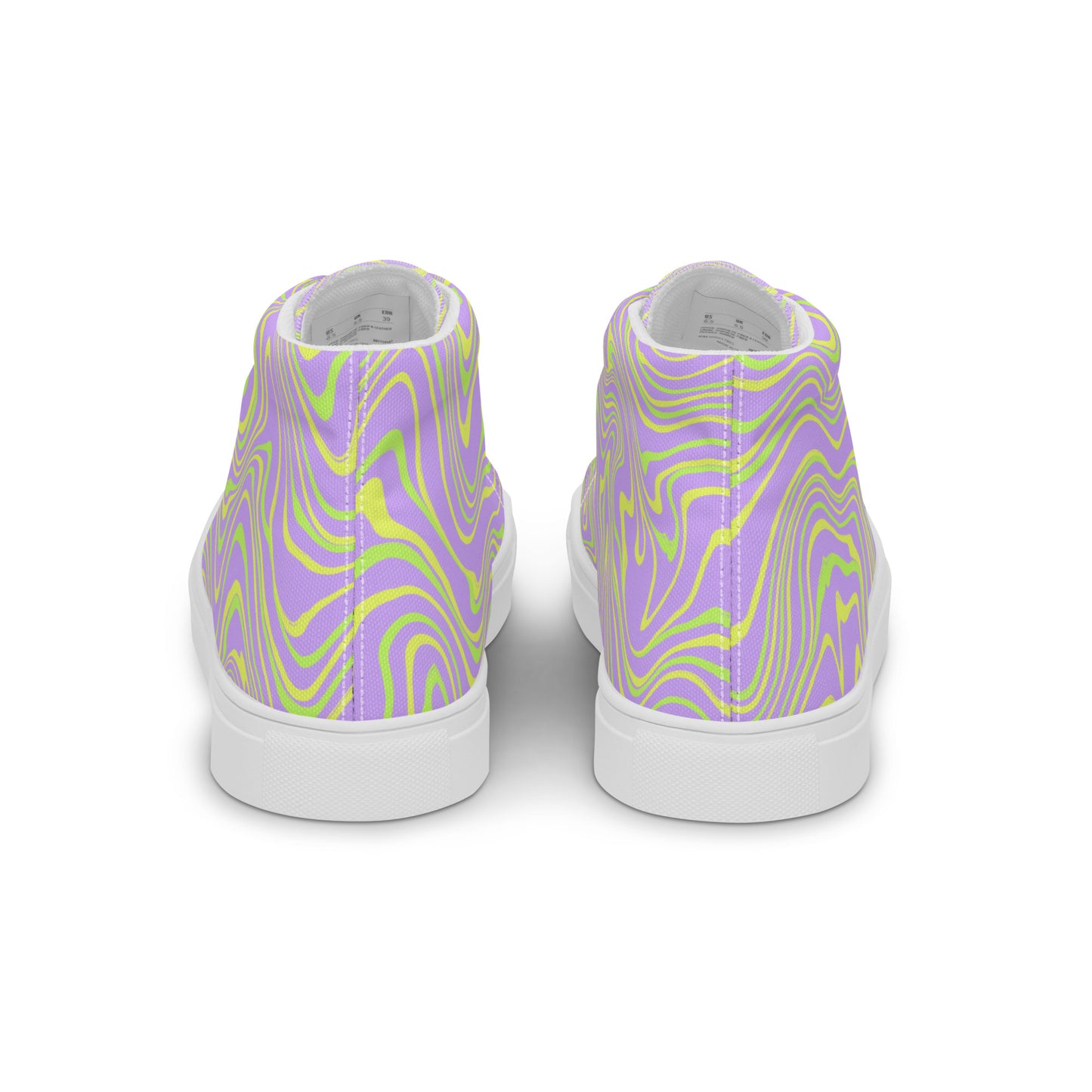 Liquid Lavender high top canvas shoes (Men’s Sizing)