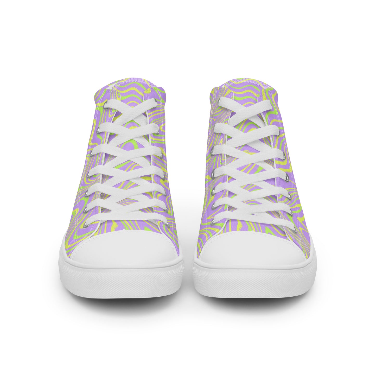 Liquid Lavender high top canvas shoes (Men’s Sizing)