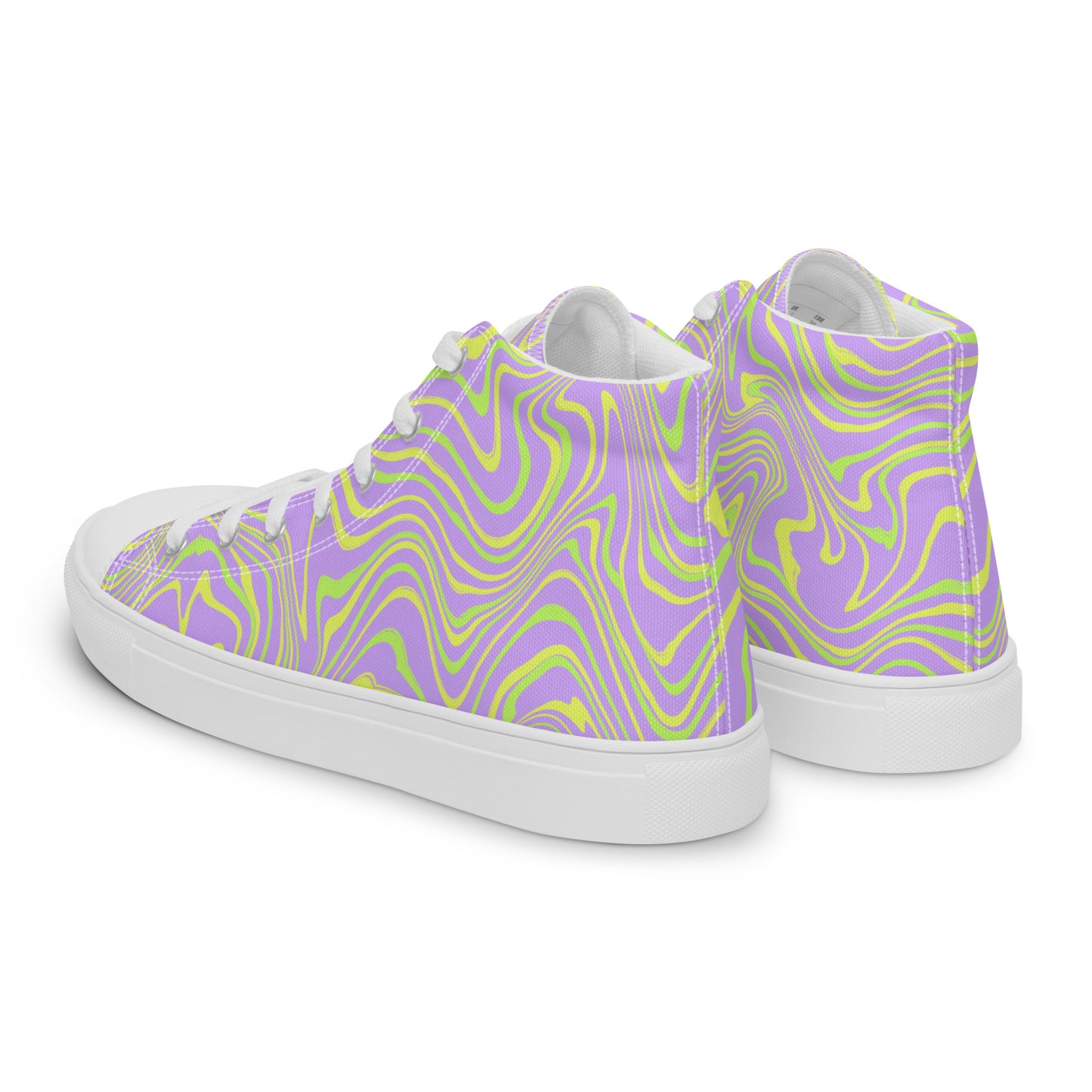 Liquid Lavender high top canvas shoes (Men’s Sizing)
