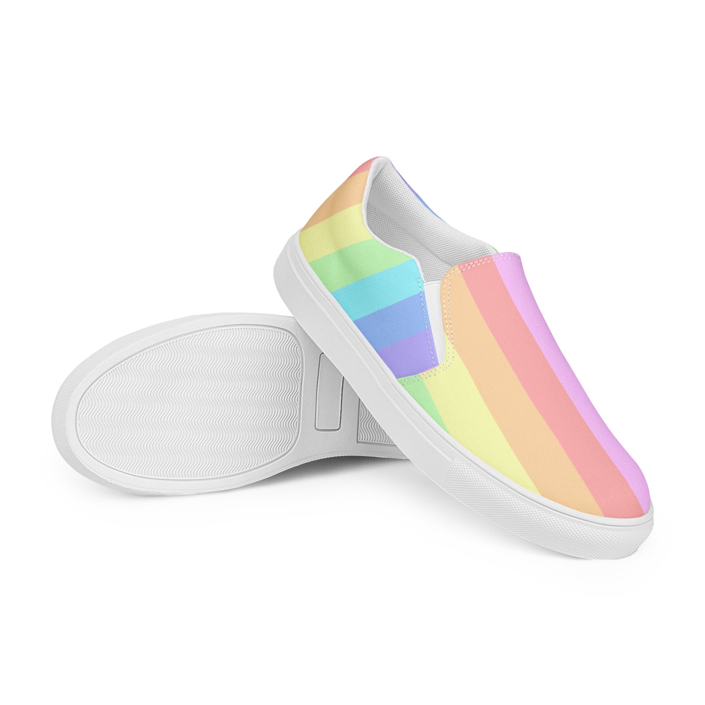 Pastel Rainbow slip-on canvas shoes (Men's Sizing)