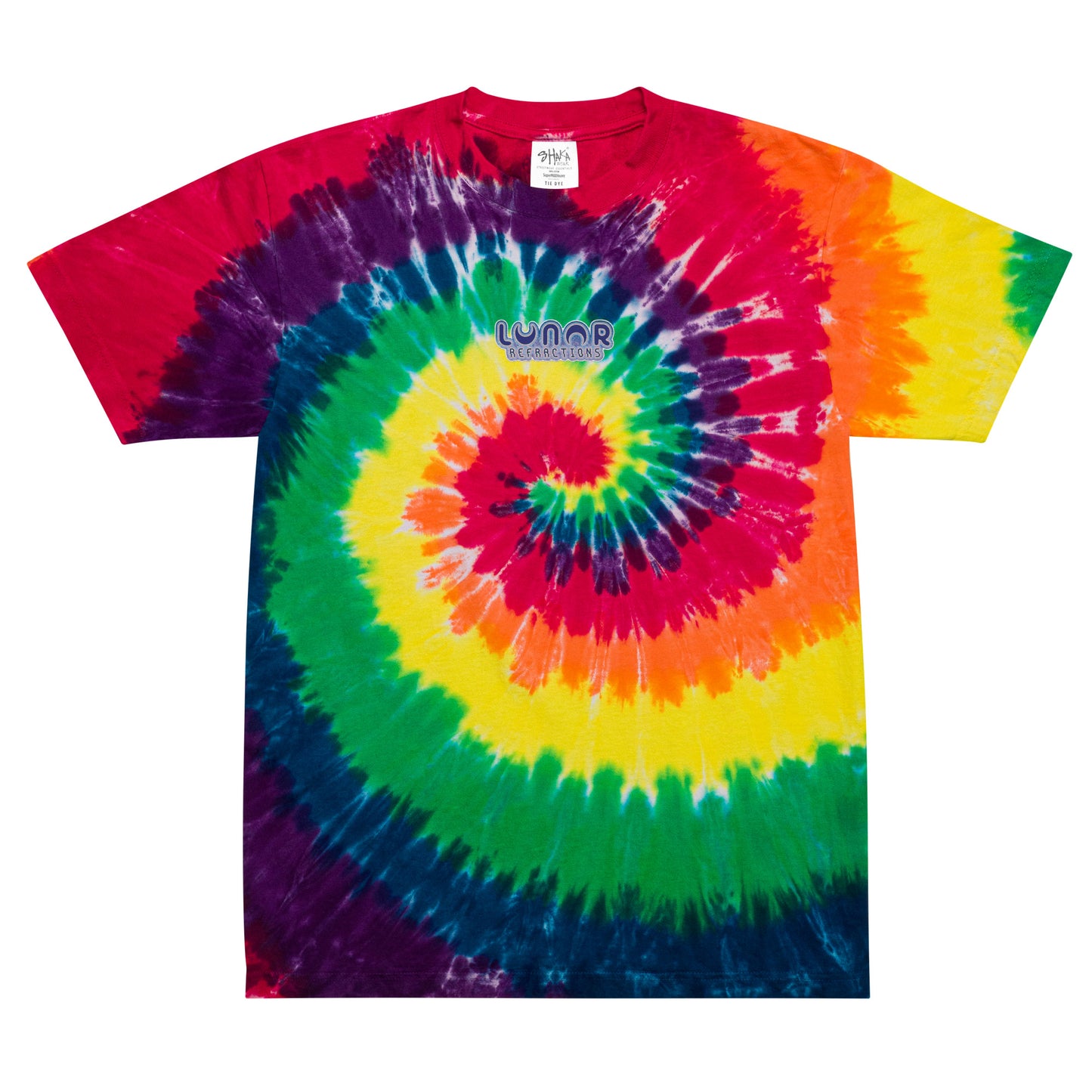 Embroidered Oversized tie-dye t-shirt - Moho-Shojo Logo