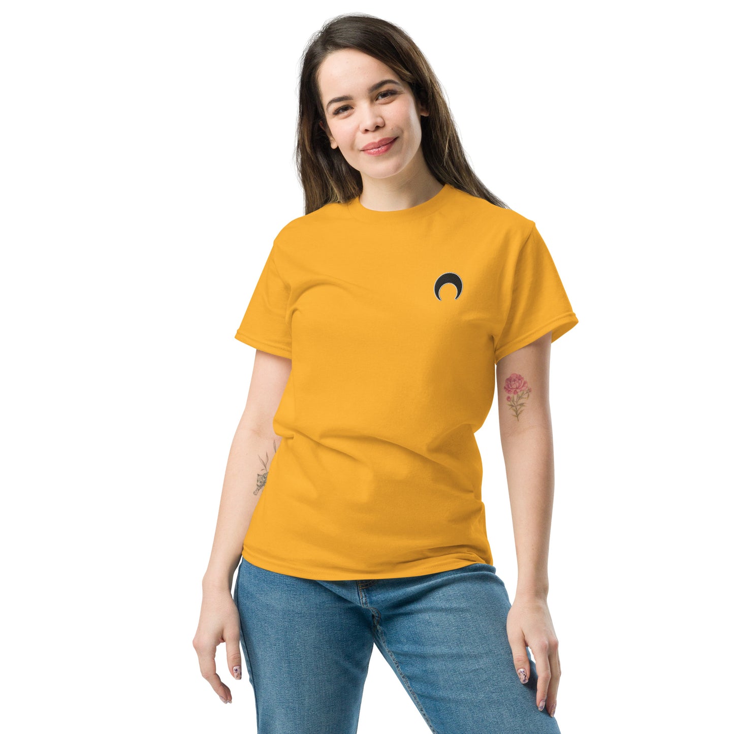Lunar Essentials - Embroidered Moon Badge Unisex classic tee