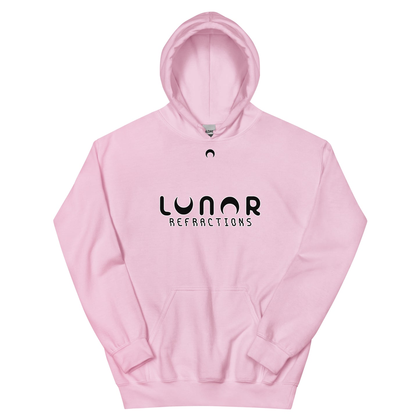Lunar Essentials - Black and White Logo Front Panel Unisex Hoodie
