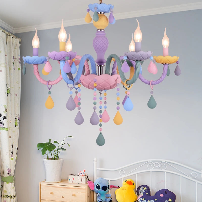 Pastel Rainbow Chandeliers and Sconces