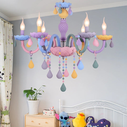 Pastel Rainbow Chandeliers and Sconces