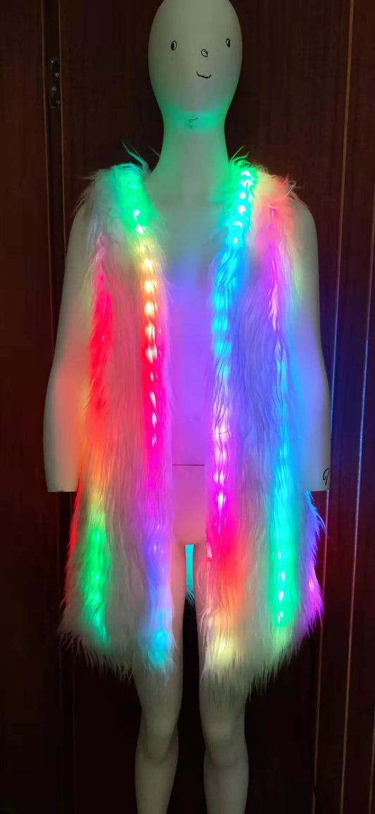 Colour Changing LED Faux Fur Coat