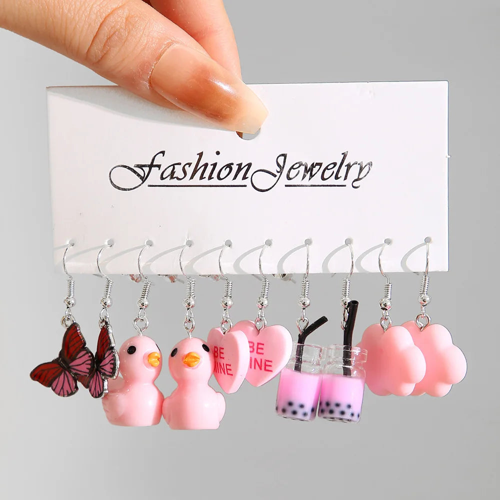 Candy Color Acrylic Small Earrings (Sets)