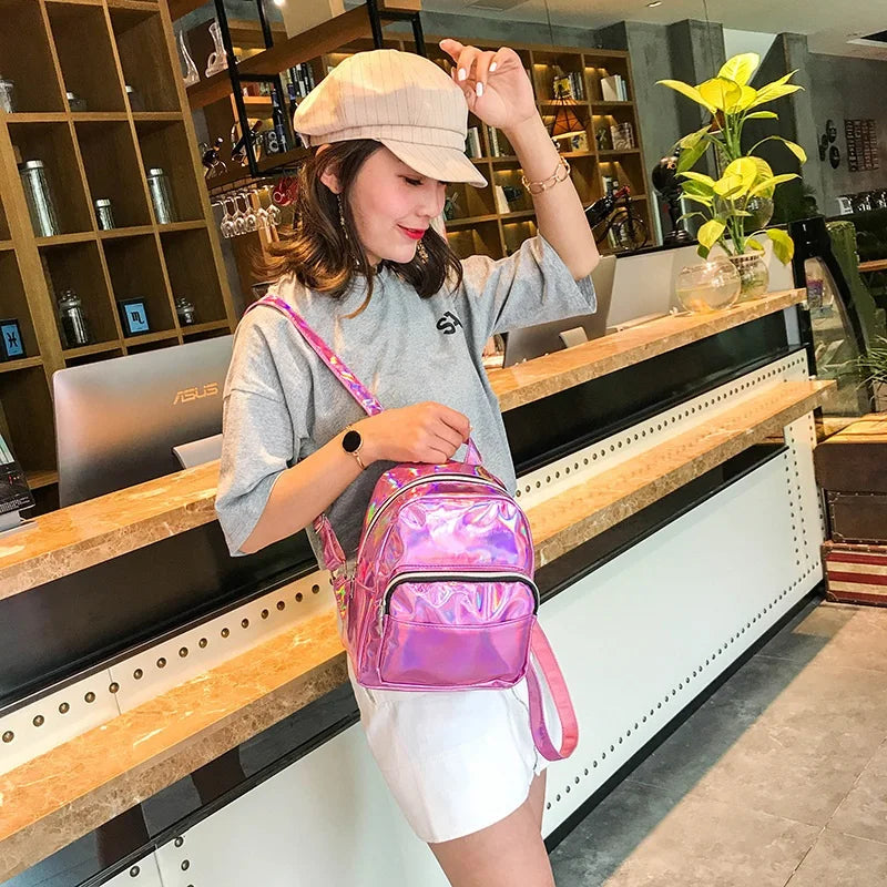 Holographic Mini Backpack