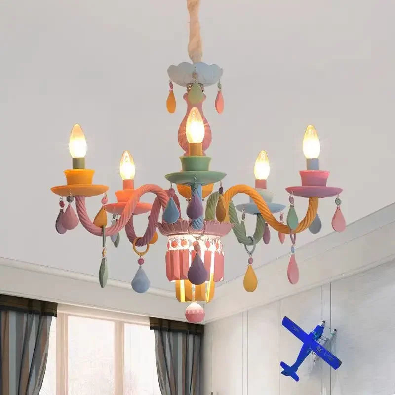 Pastel Rainbow Chandeliers and Sconces