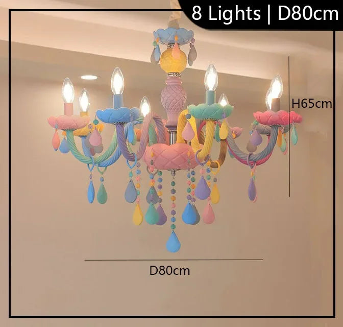 Pastel Rainbow Chandeliers and Sconces