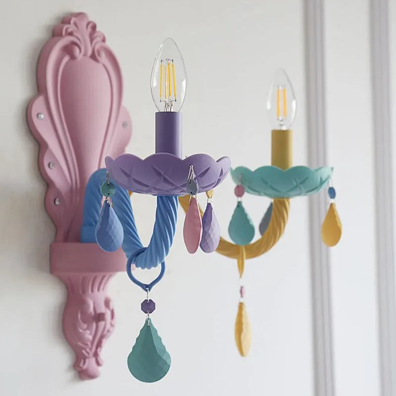 Pastel Rainbow Chandeliers and Sconces