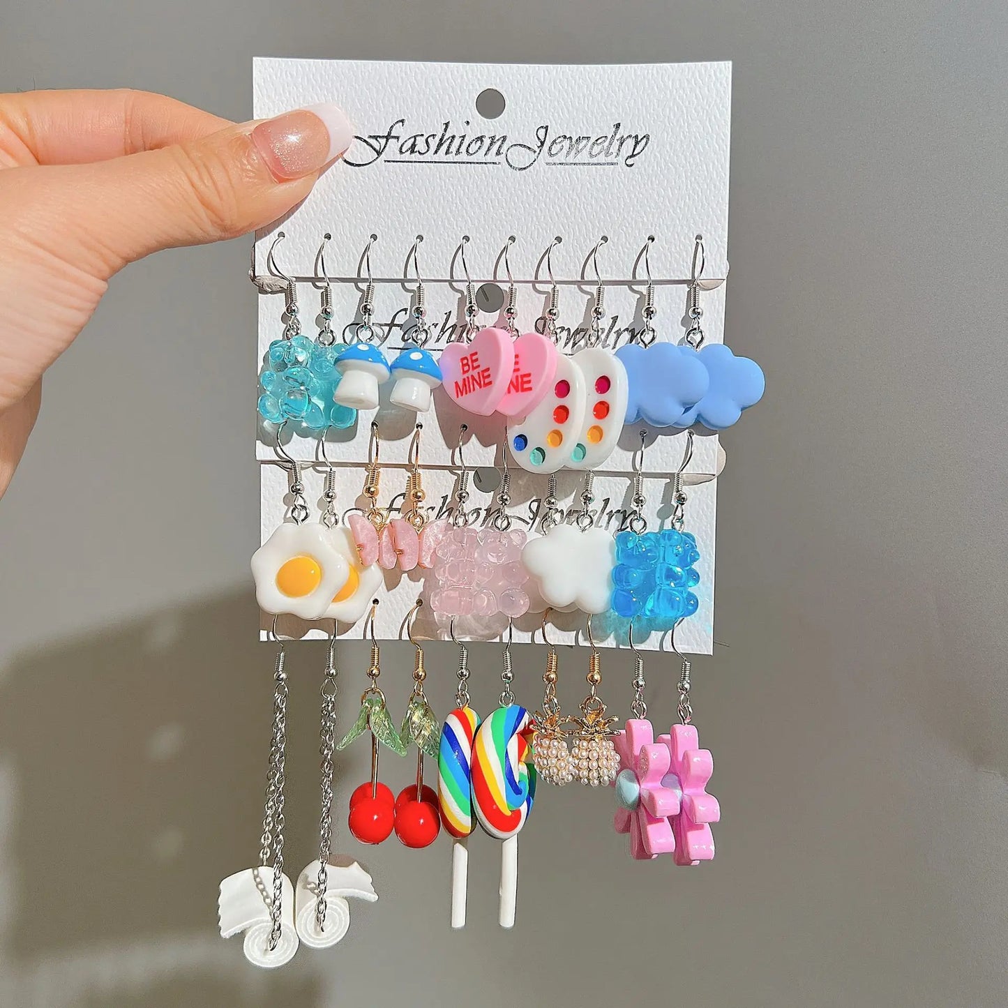 Candy Color Acrylic Small Earrings (Sets)