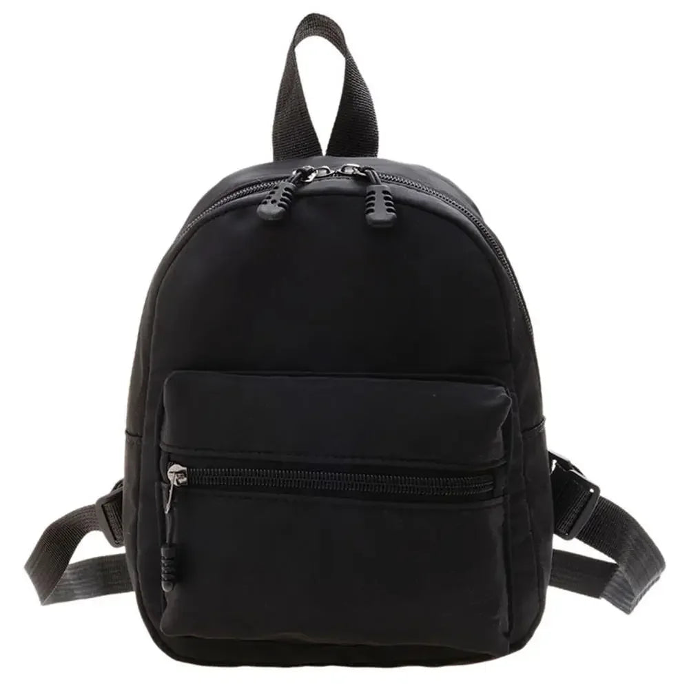 Nylon Solid Color Mini Backpack