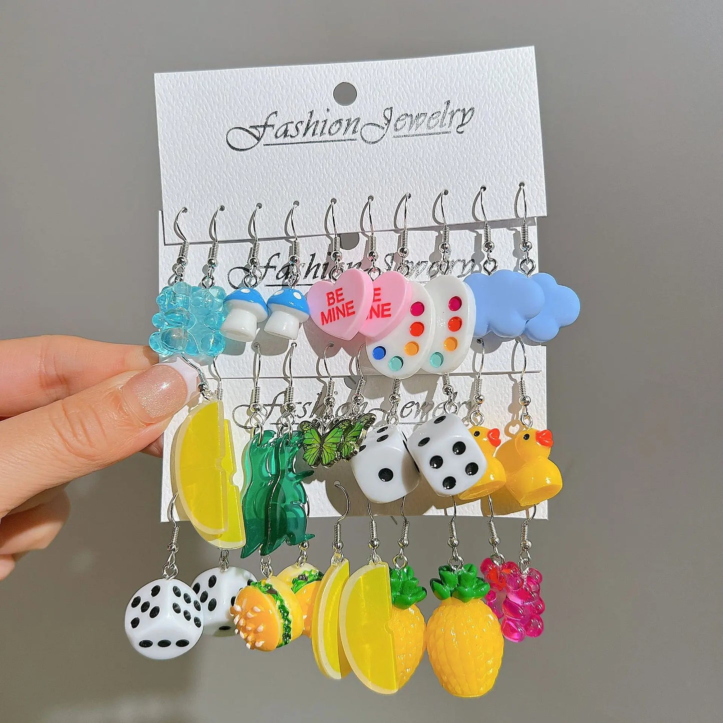 Candy Color Acrylic Small Earrings (Sets)