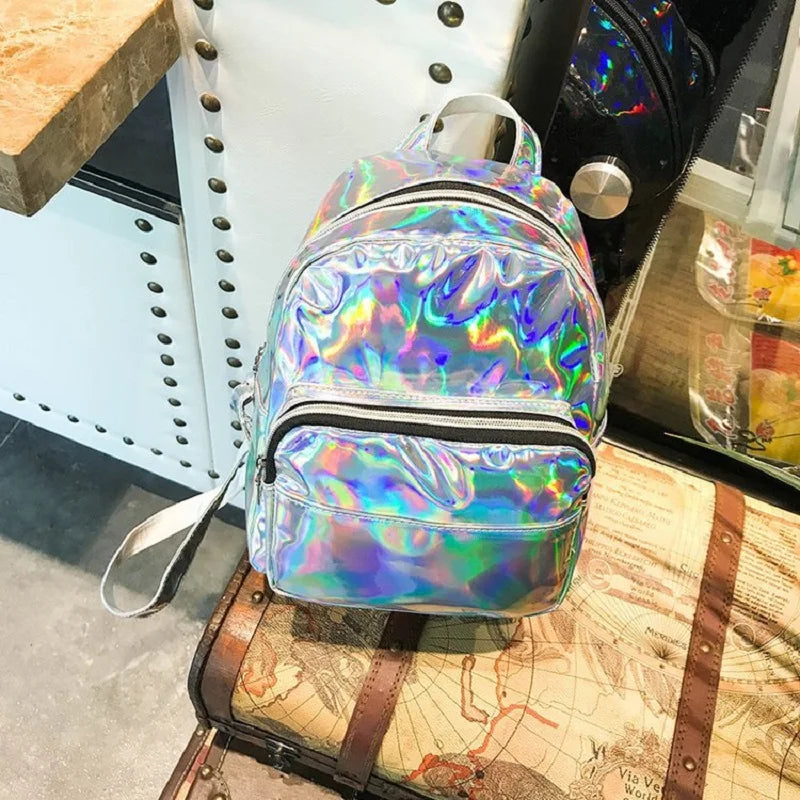 Holographic Mini Backpack