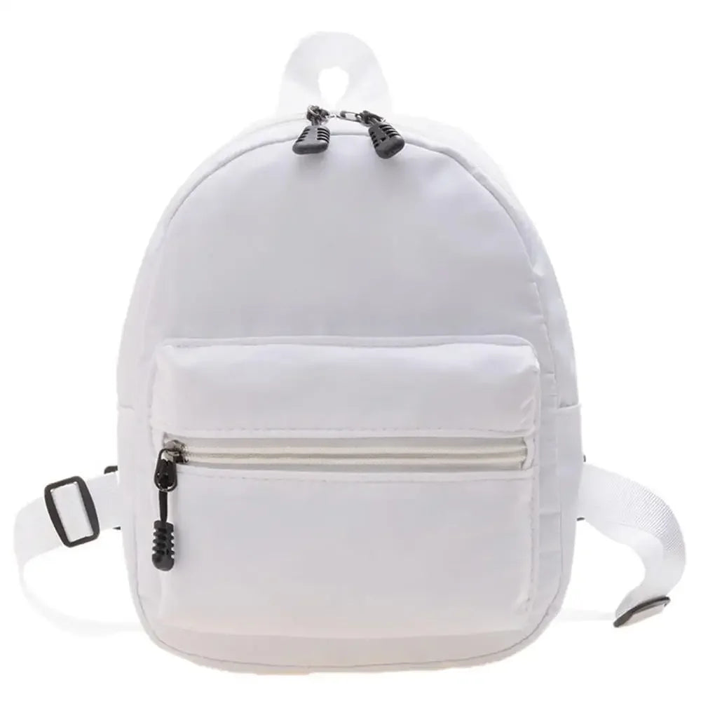 Nylon Solid Color Mini Backpack