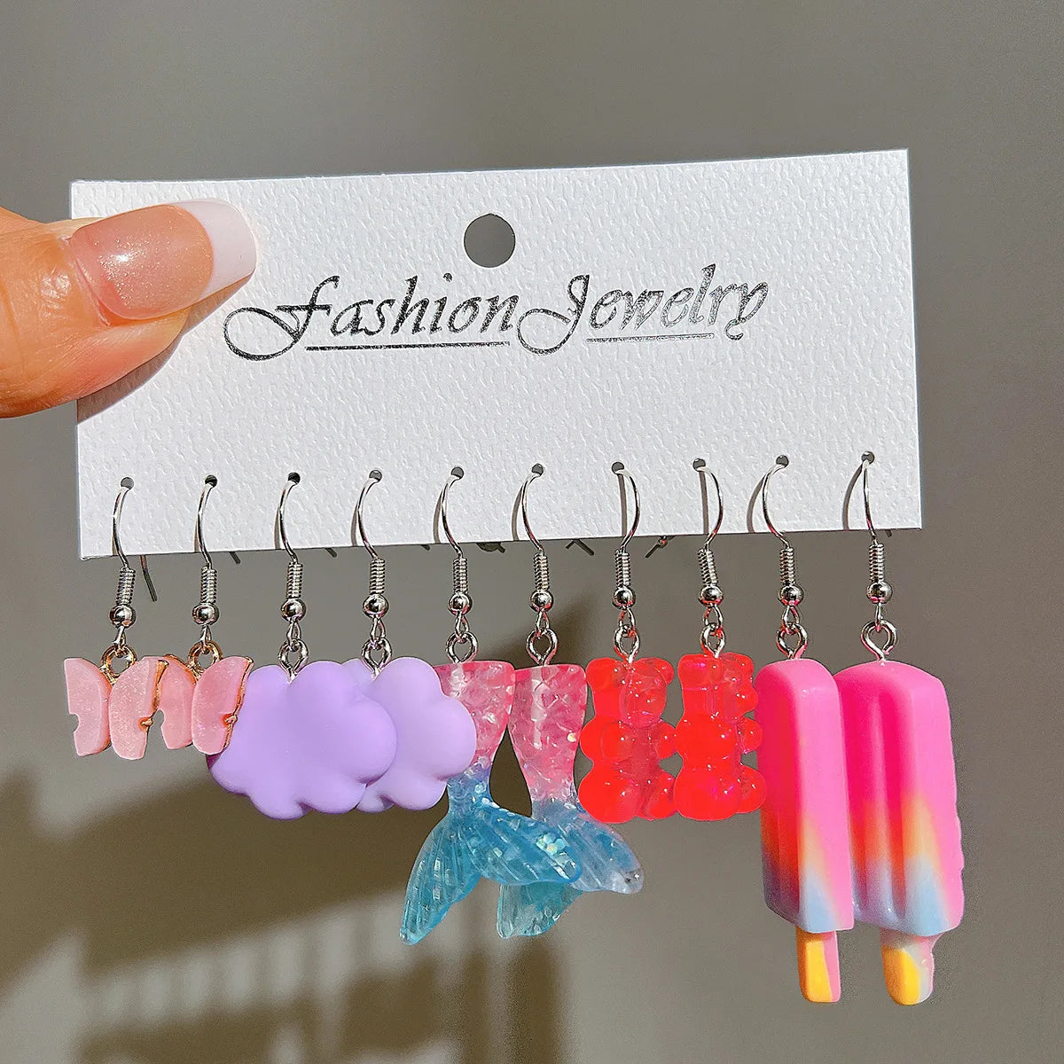 Candy Color Acrylic Small Earrings (Sets)