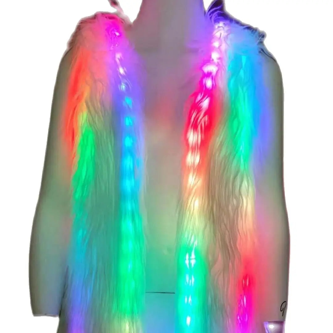 Colour Changing LED Faux Fur Coat