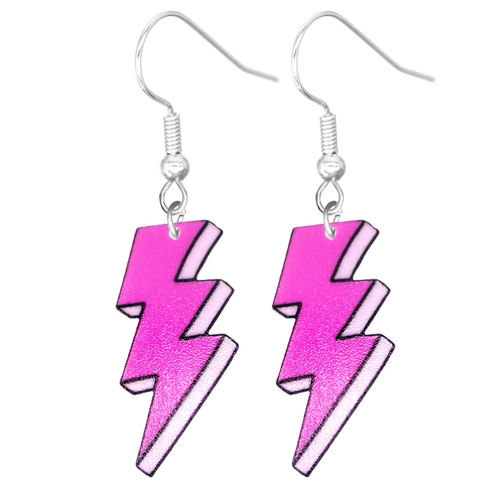 Pink Acrylic Earrings (individual Pairs)