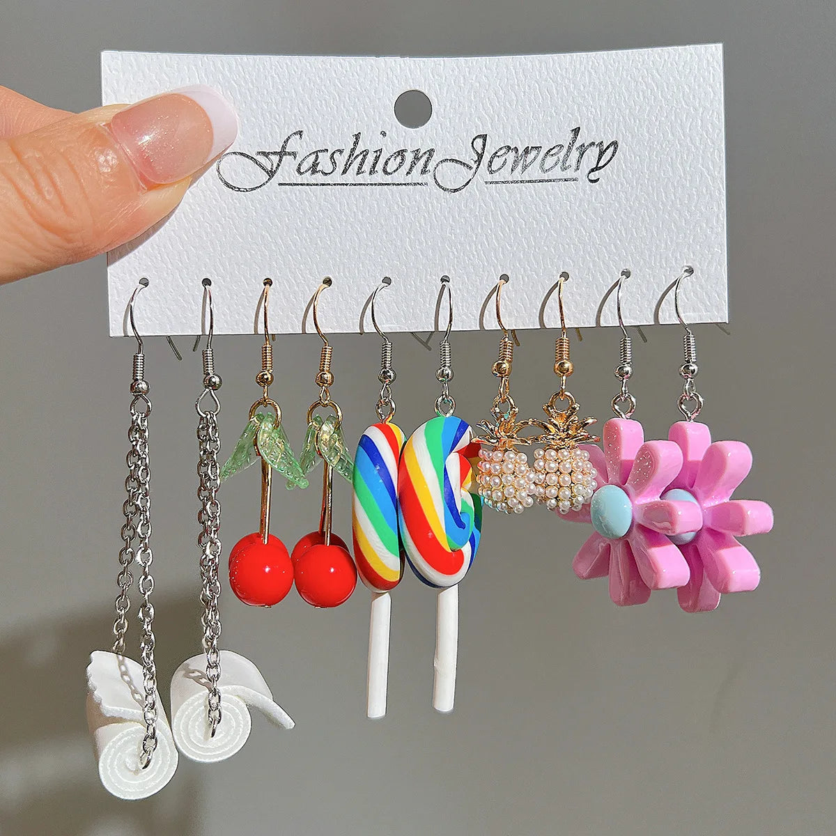 Candy Color Acrylic Small Earrings (Sets)