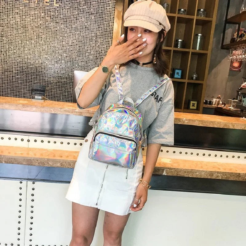 Holographic Mini Backpack