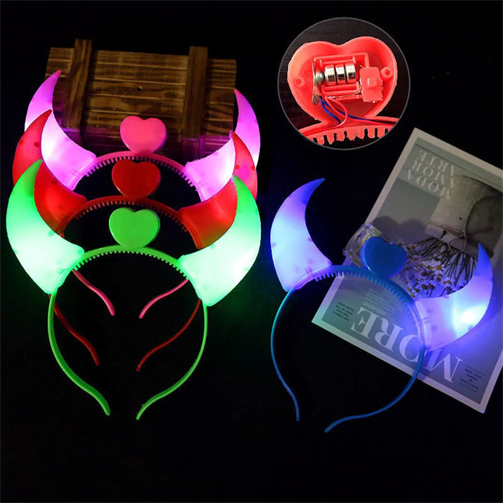 Devil Heart Light up Headband