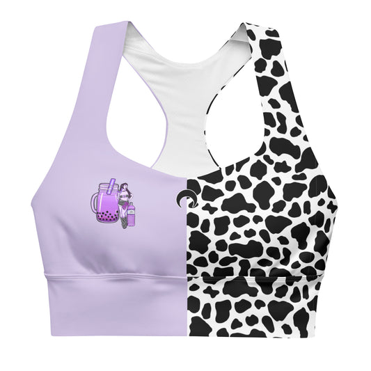 Taro Milk Tea Babe Longline sports bra