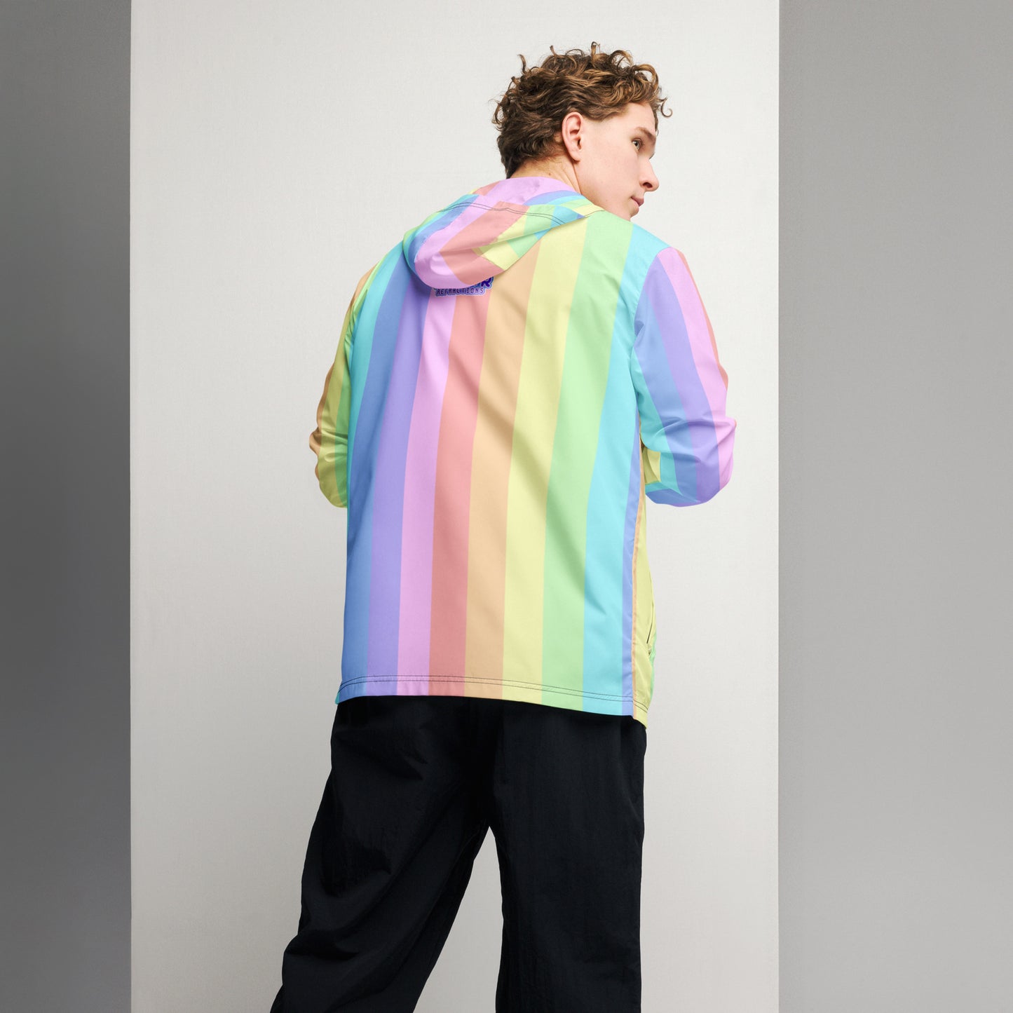 Pastel Rainbow Men’s windbreaker