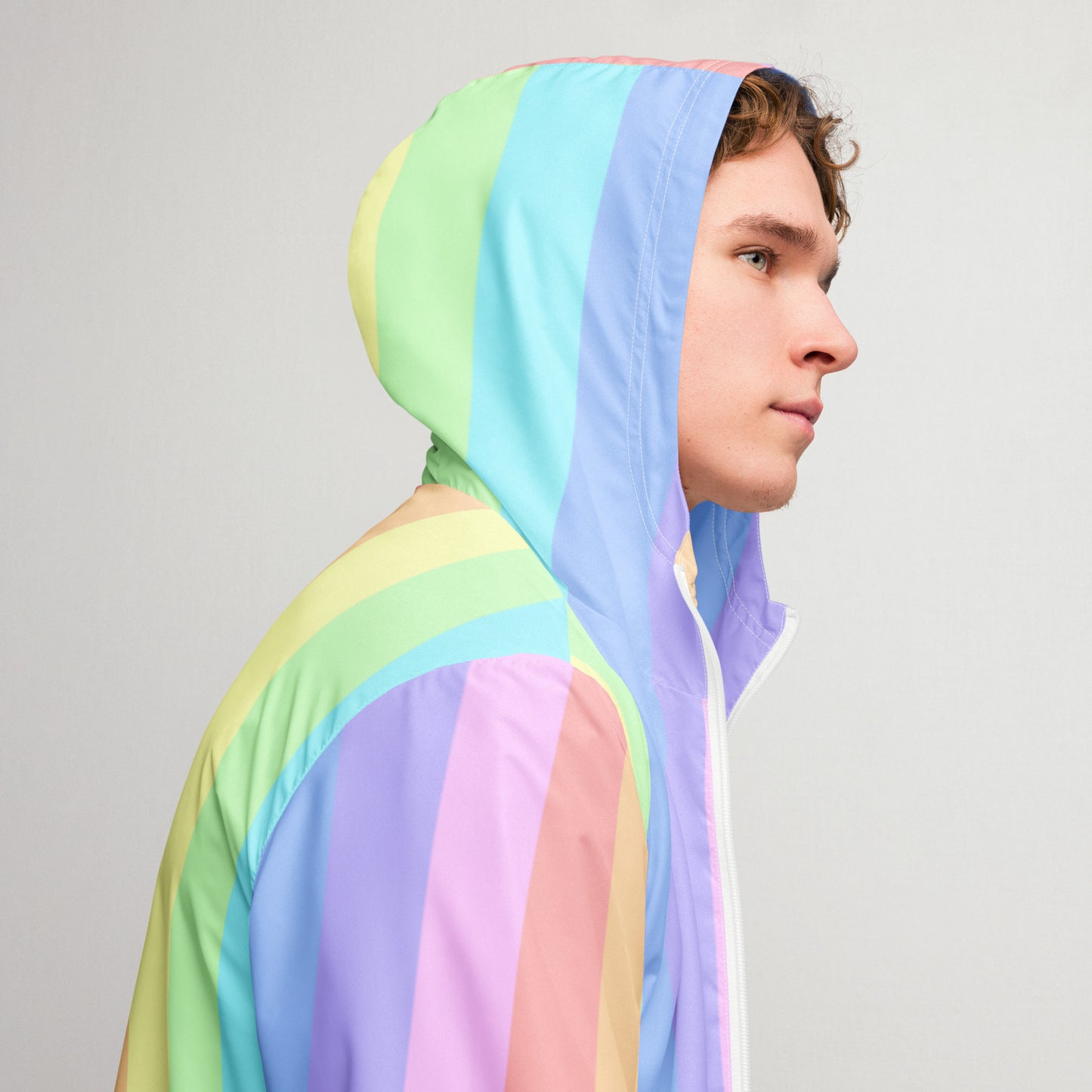 Pastel Rainbow Men’s windbreaker