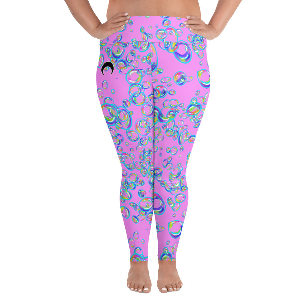 Rainbow Prism Bubbles All-Over Print Plus Size Leggings