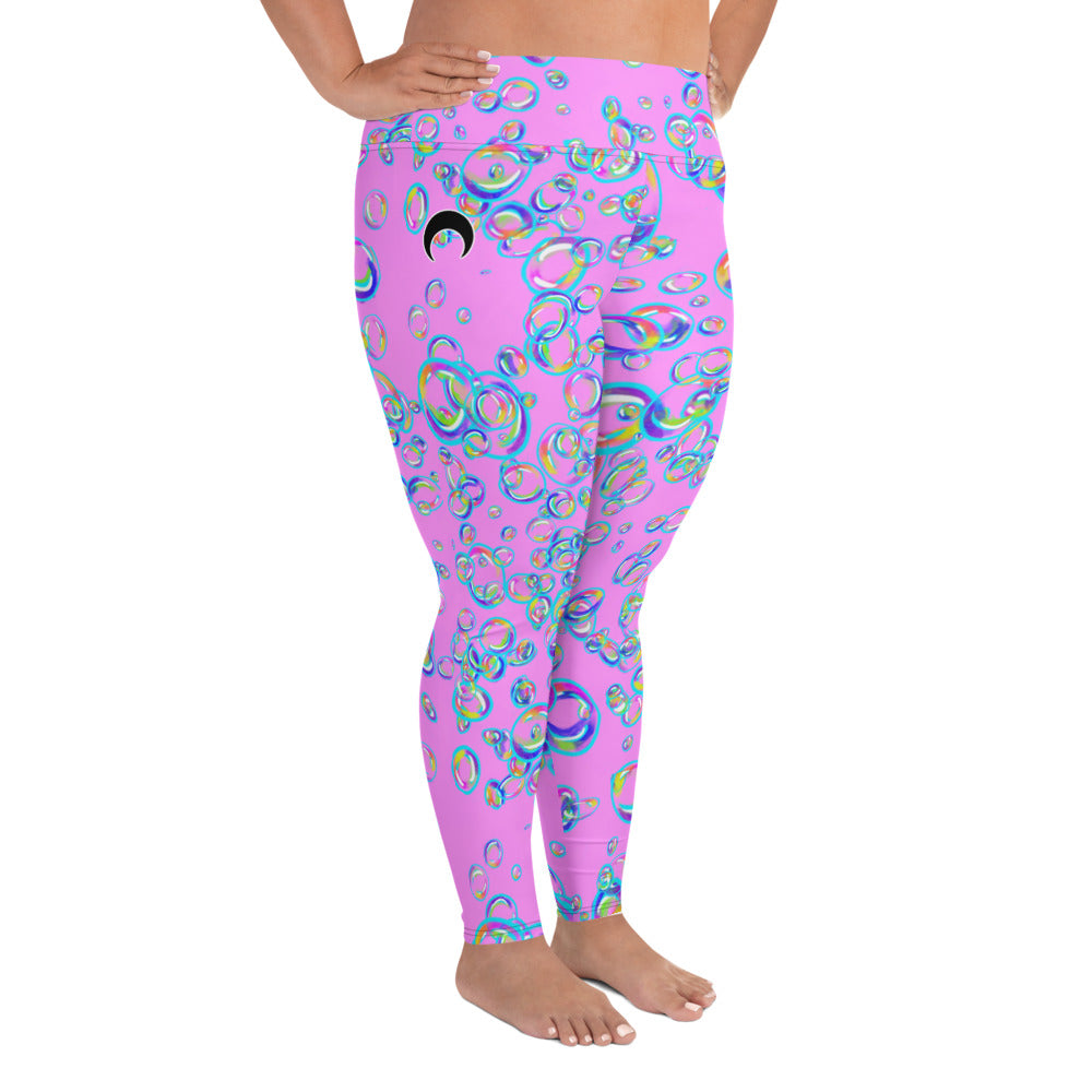 Rainbow Prism Bubbles All-Over Print Plus Size Leggings