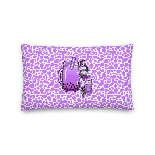 Taro Milk Tea Babe Premium Pillow